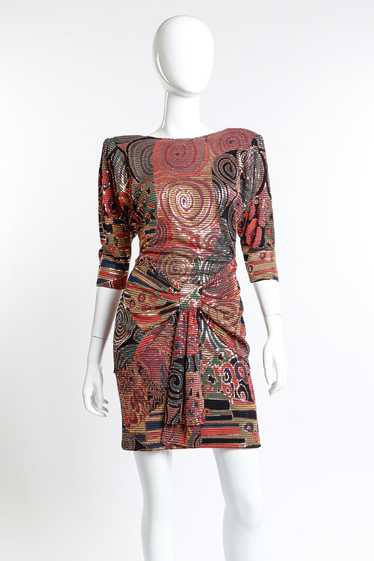 JANINE OF LONDON Mosaic Keyhole Back Dress II