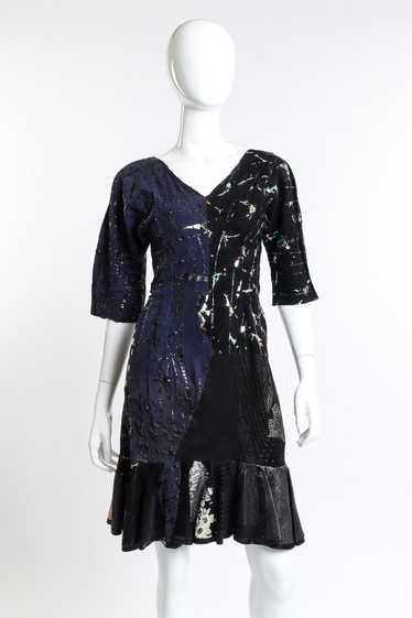 Patchwork Metallic Dress - image 1