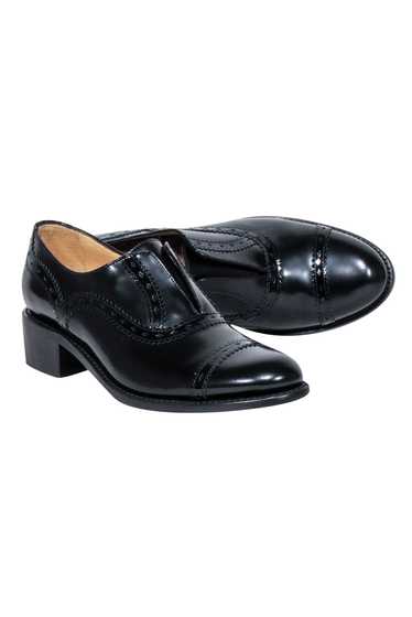 Angela Scott - Black Leather Oxford Style Shoe Sz 
