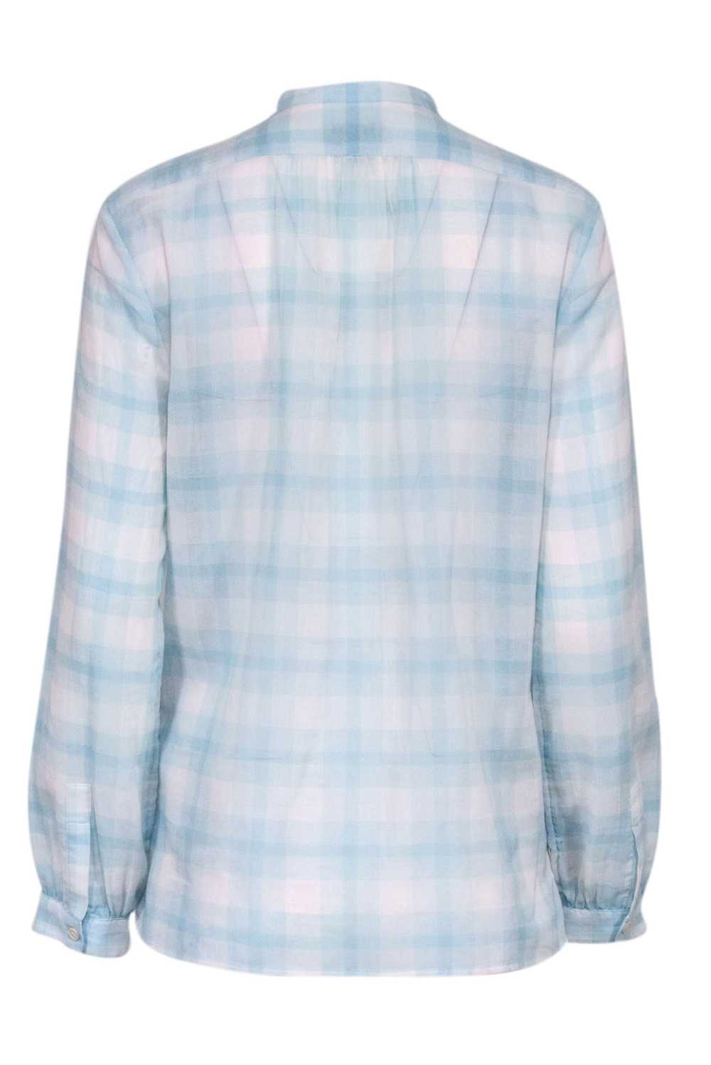 Burberry Brit - Light Blue & White Semi-Sheer Pla… - image 3