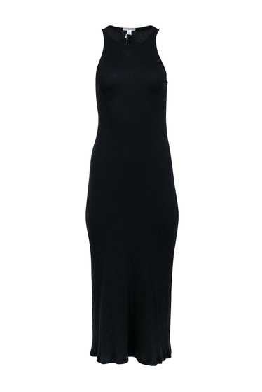 James Perse - Black Ribbed Sleeveless Maxi Dress S