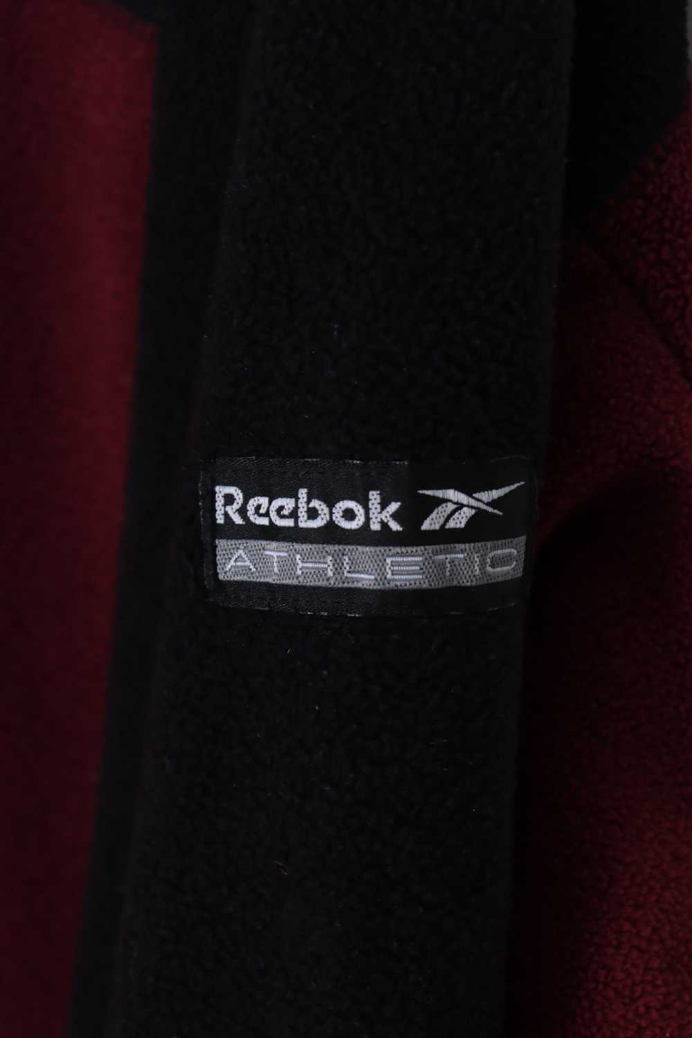 REEBOK Burgundy & Black 1/4 Zip Fleece Jumper (4X… - image 4