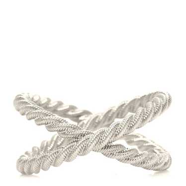 HERMES Brass Cord Scarf Ring Silver - image 1