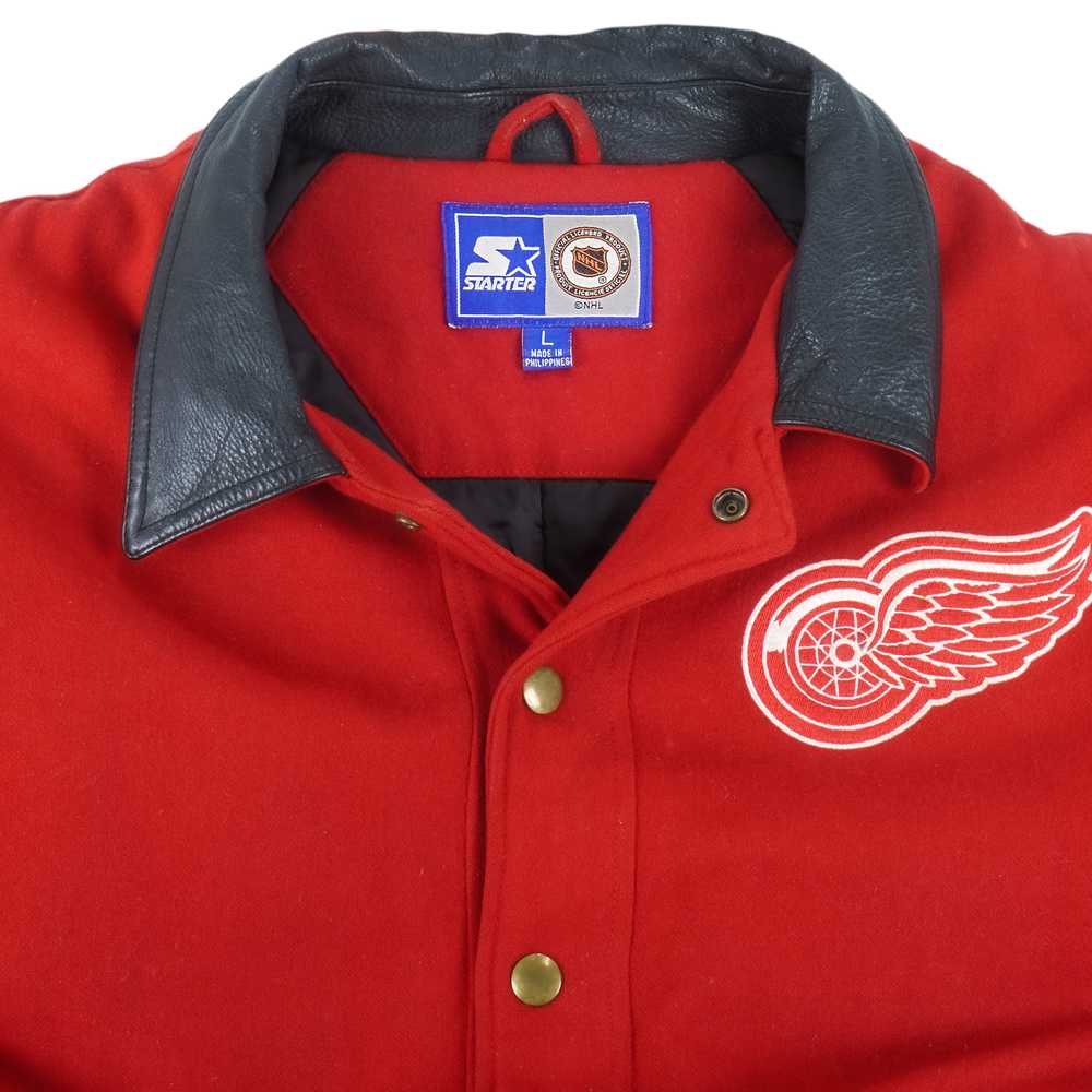 Starter - Detroit Red Wings Varsity Jacket 1990s … - image 6