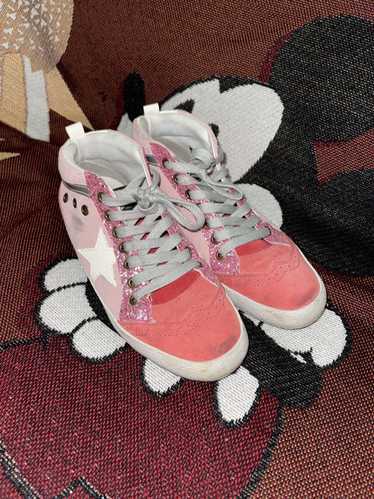 Golden Goose Golden Goose Mid/Star Pink Glitter Su