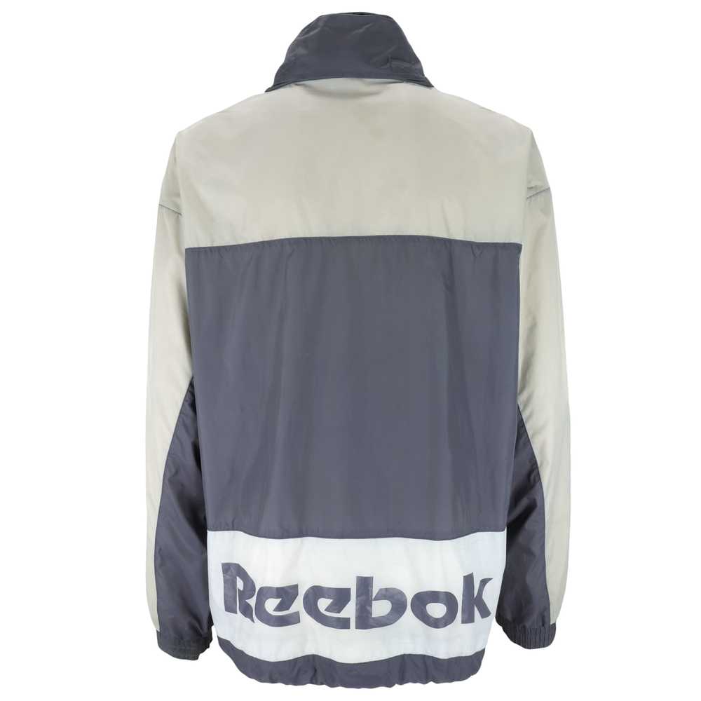 Reebok - Grey Zip-Up Windbreaker 1990s Large - image 1