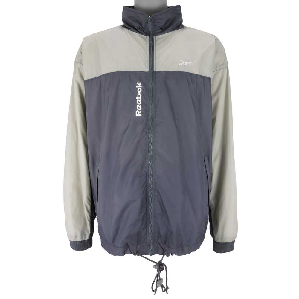 Reebok - Grey Zip-Up Windbreaker 1990s Large - image 2