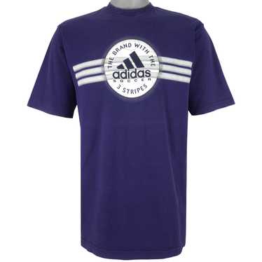 Adidas - Soccer Blue T-Shirt 1990s Large - image 1