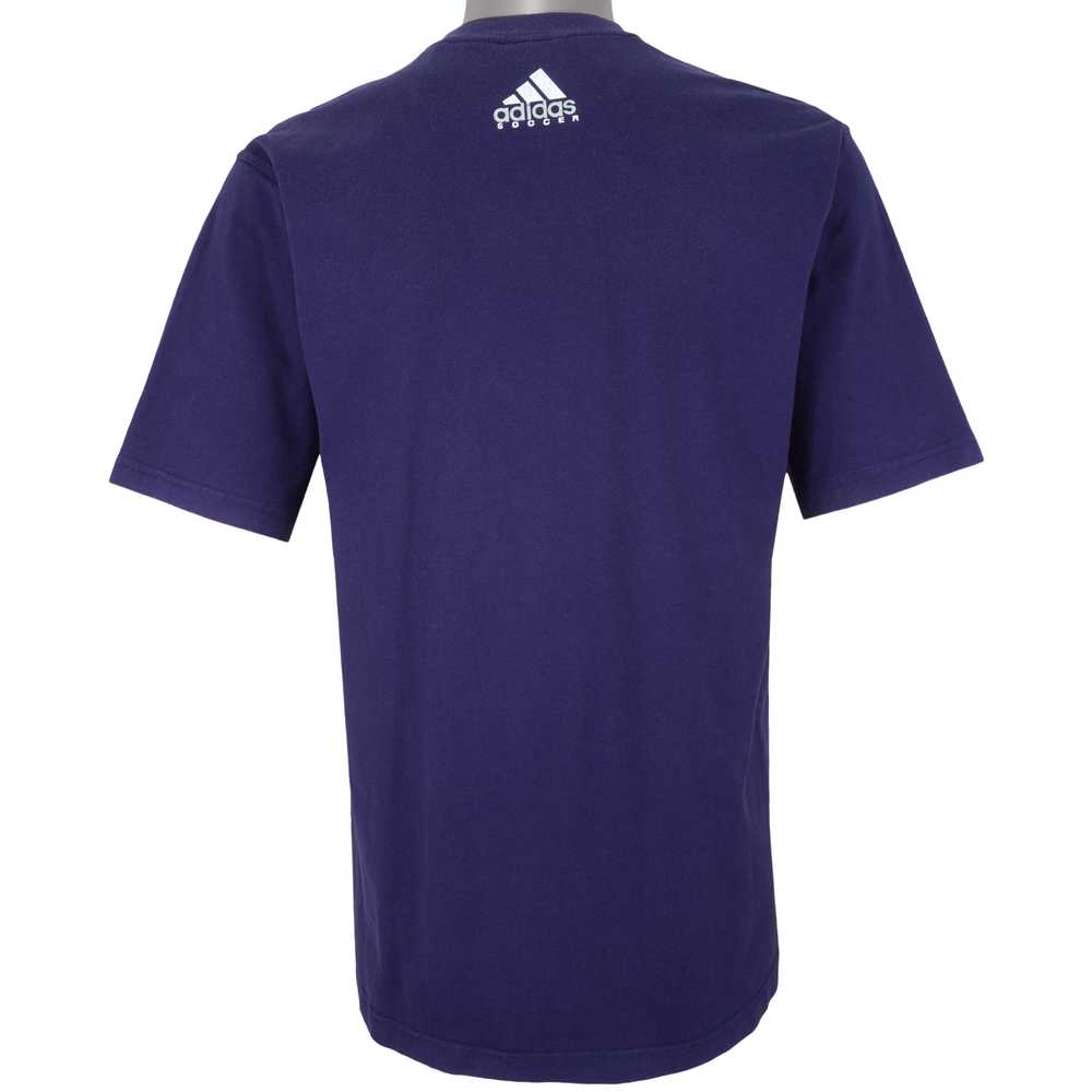 Adidas - Soccer Blue T-Shirt 1990s Large - image 2