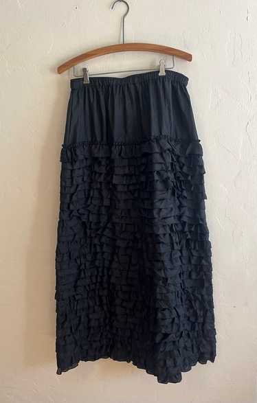 Vintage Harari Silk Ruffled Maxi Skirt (L) | Used,