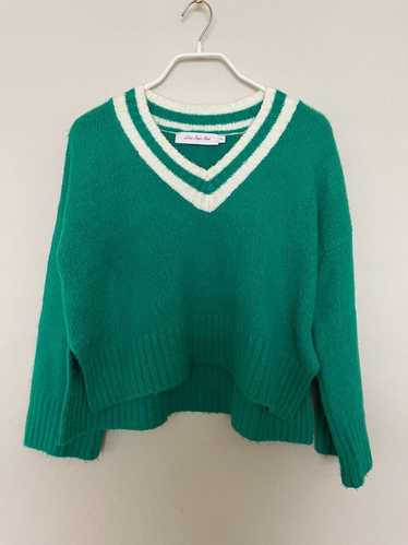 Lisa Says Gah Collegiate Striped Knit Sweater (M/L