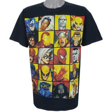 Marvel - Black Superheroes Printed T-Shirt 1990s … - image 1