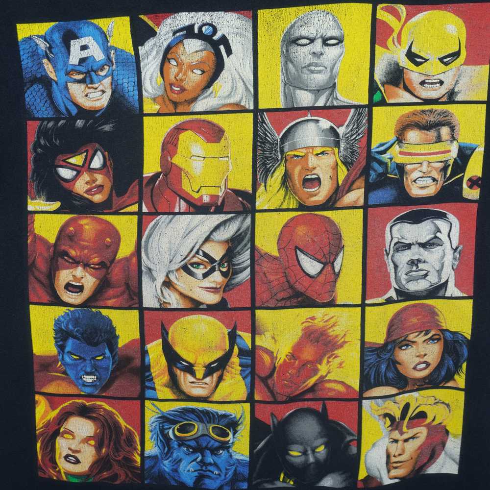 Marvel - Black Superheroes Printed T-Shirt 1990s … - image 3