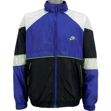 Nike - Blue & Black Just Do it Windbreaker 1990s … - image 1