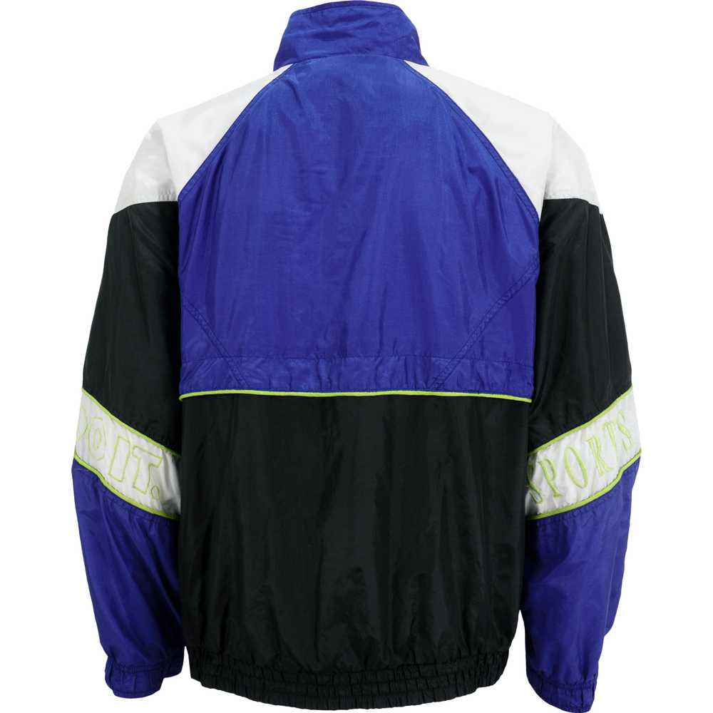 Nike - Blue & Black Just Do it Windbreaker 1990s … - image 2