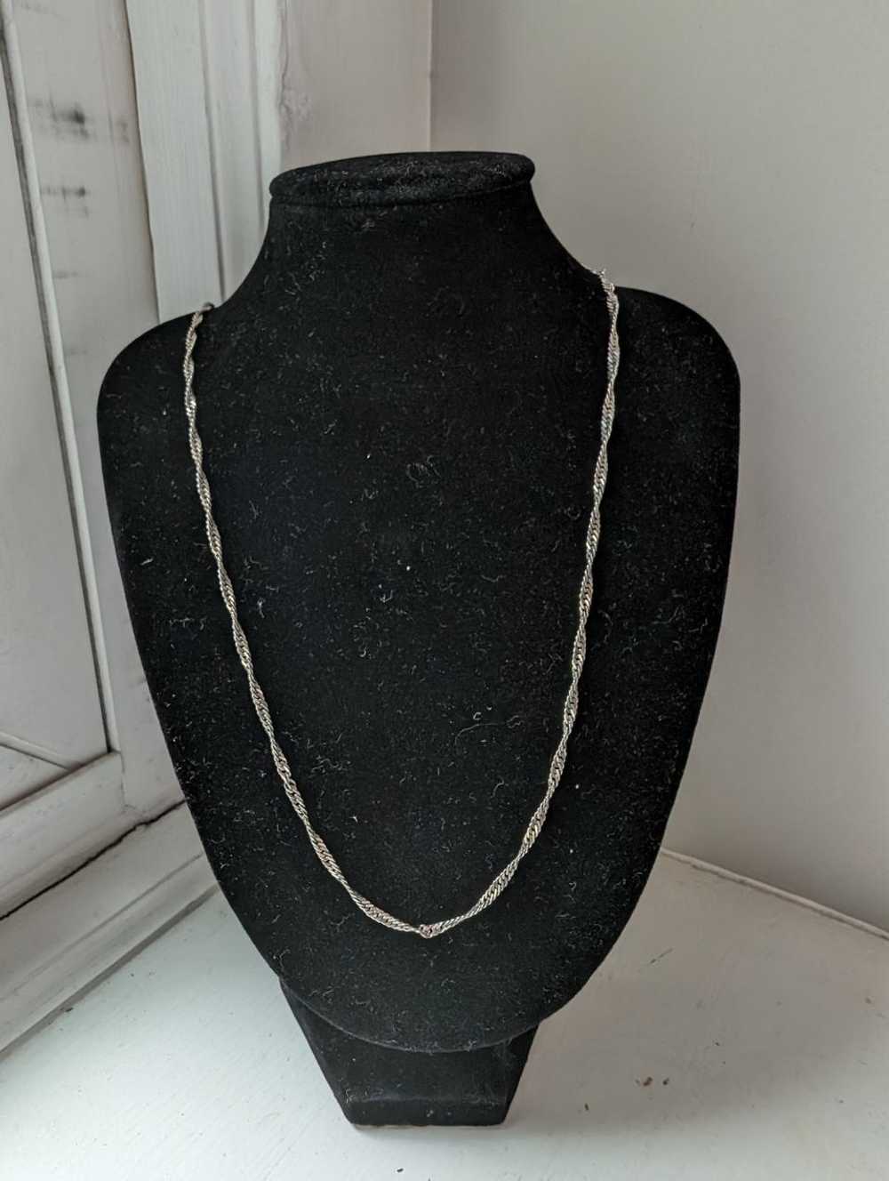 Unknown Sterling Silver Singapore chain - 24" |… - image 3