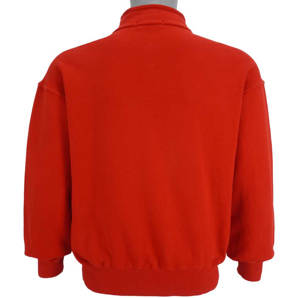 FILA - Red Sport 1/4 Button Turtleneck Sweatshirt… - image 2