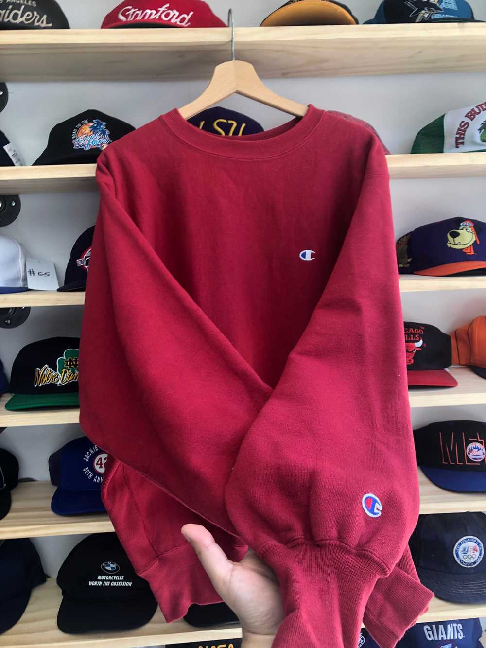 Vintage 90s Champion Burgundy Reverse Weave Crewn… - image 3