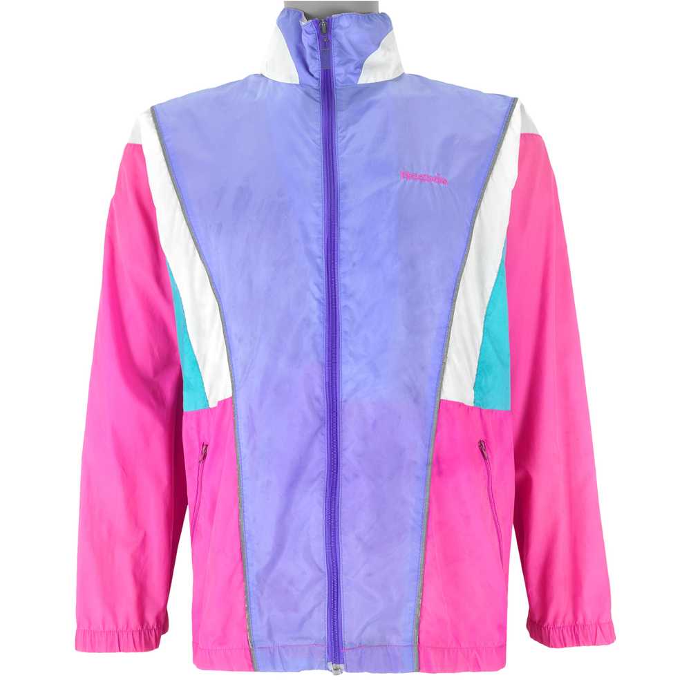 Reebok - Pink & Purple Colorblock Windbreaker 199… - image 1