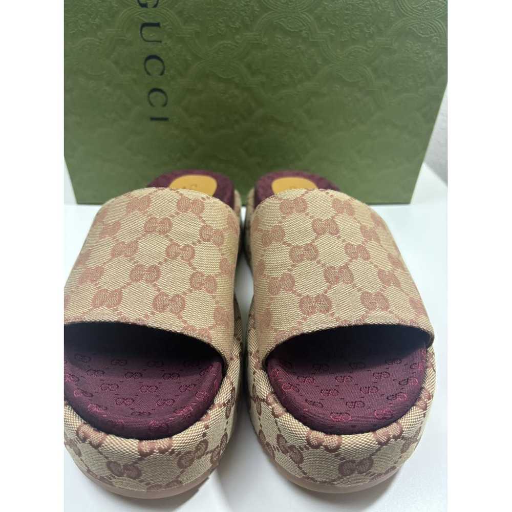 Gucci Double G cloth mules - image 3