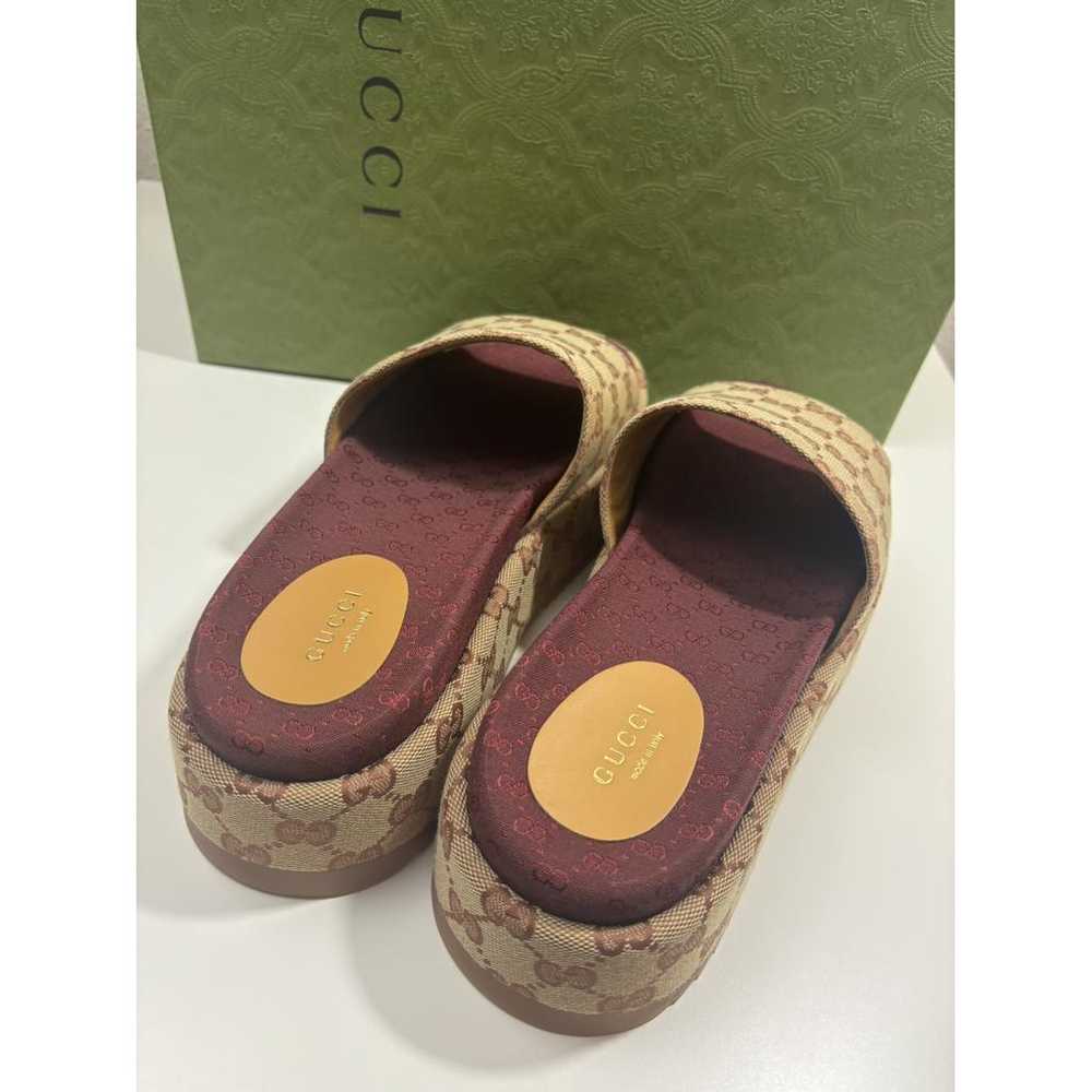 Gucci Double G cloth mules - image 6