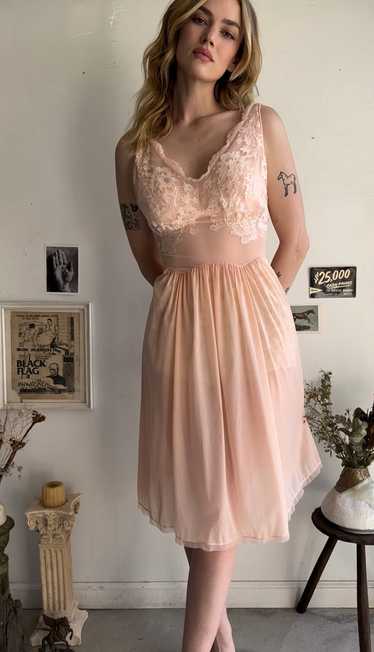 1980s Sheer Pink Dress (S)
