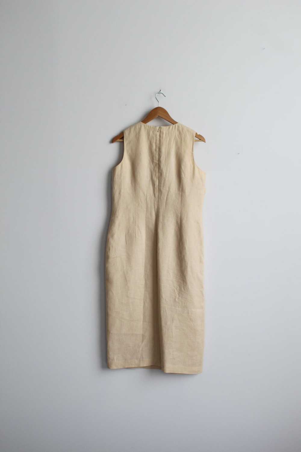 parchment linen dress - image 3