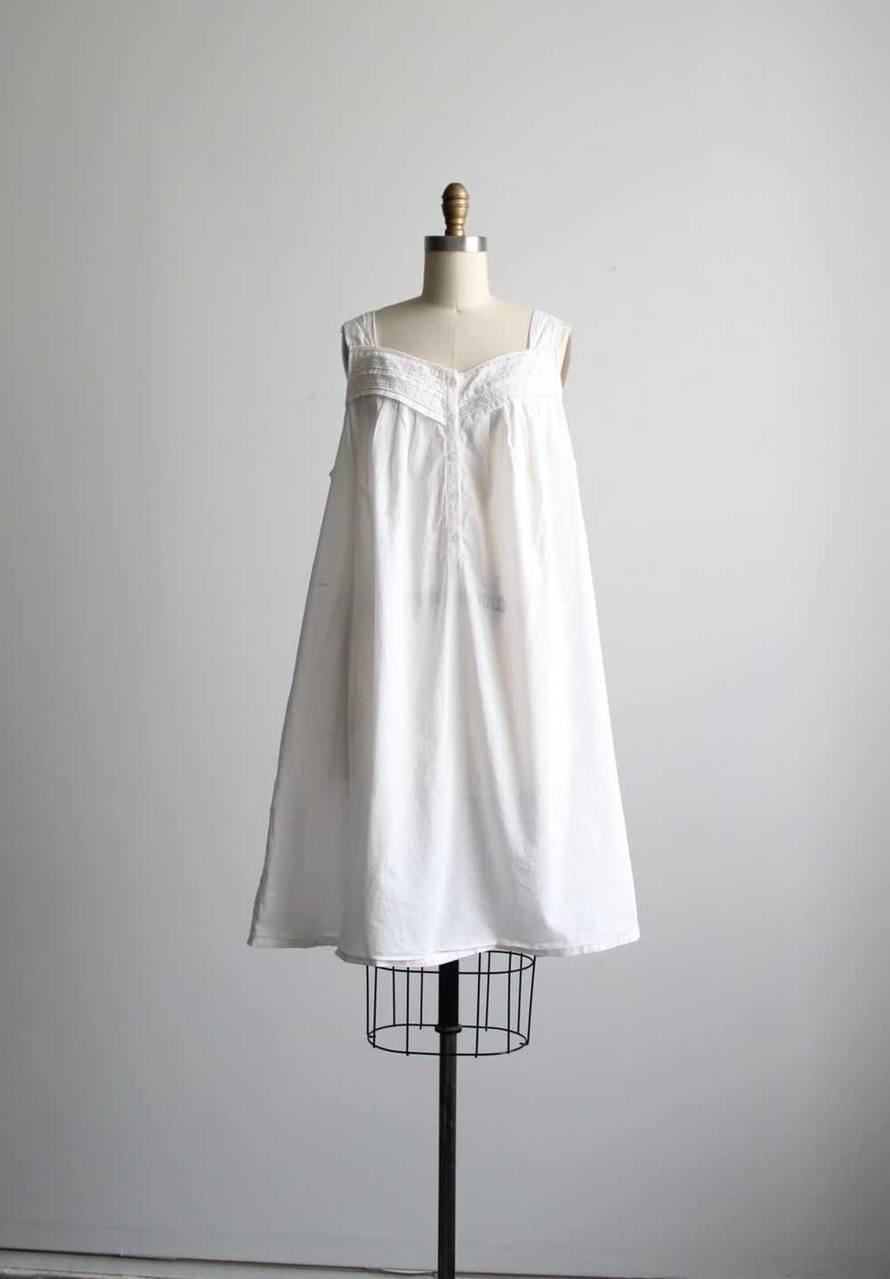 white cotton nap dress - image 1