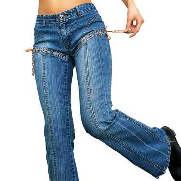 Early 2000s Lacy Ribbon Jeans (XS) - image 1