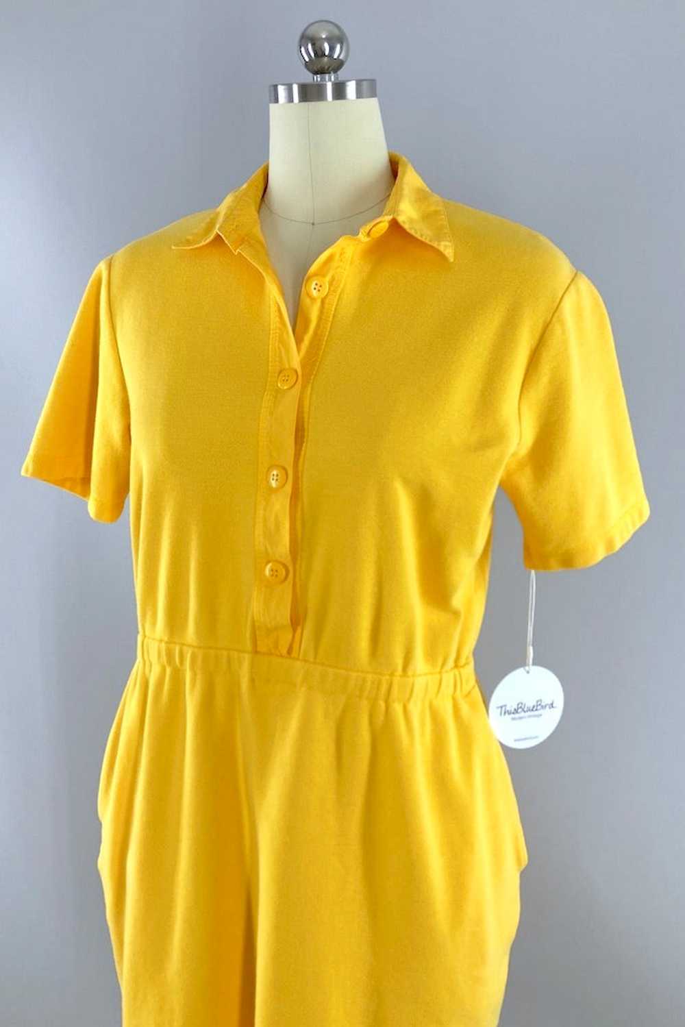 Vintage Liz Claiborne Yellow Knit Dress - image 2