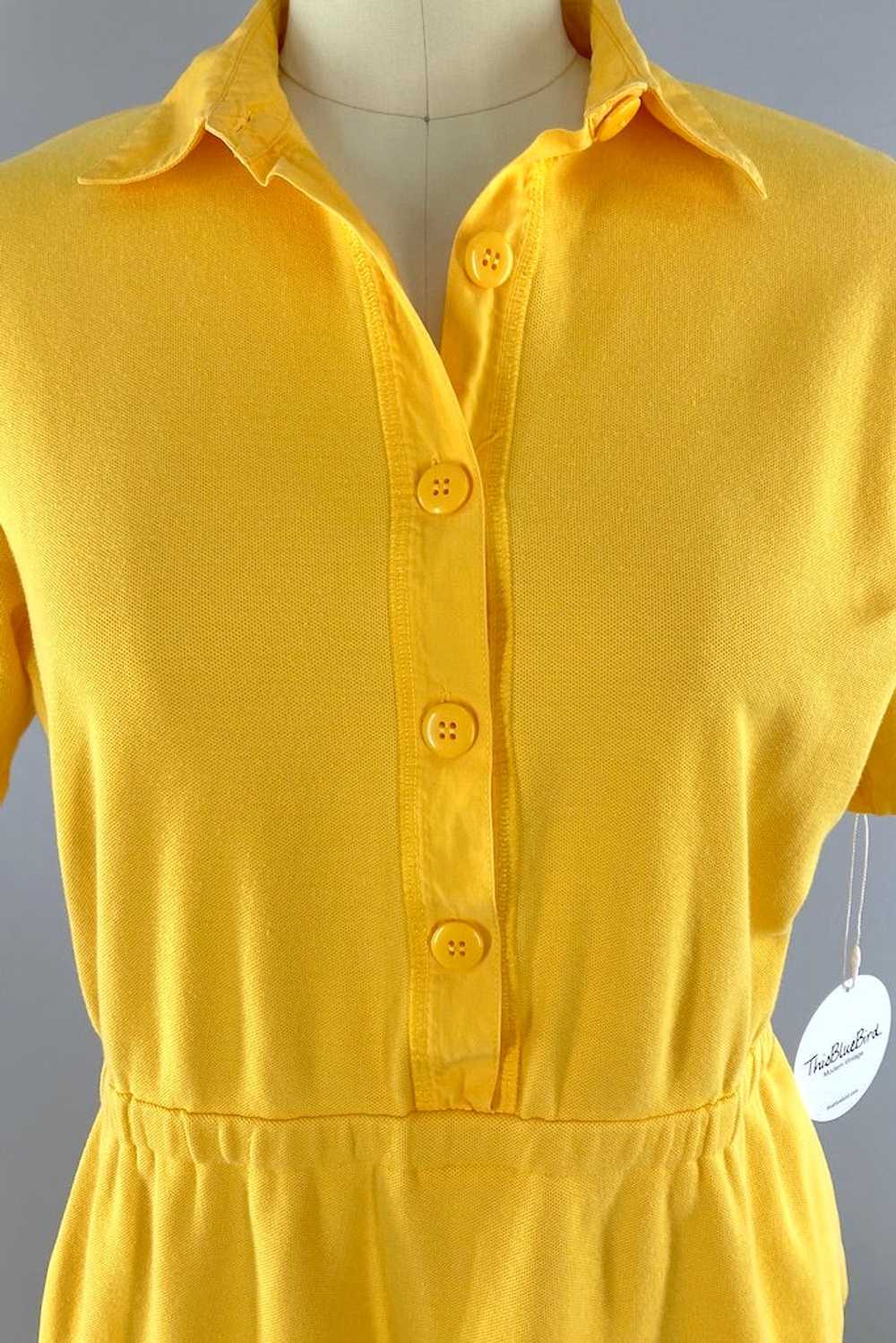 Vintage Liz Claiborne Yellow Knit Dress - image 3