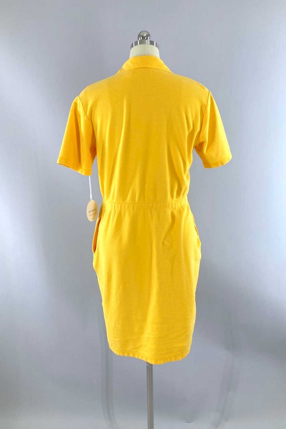 Vintage Liz Claiborne Yellow Knit Dress - image 4