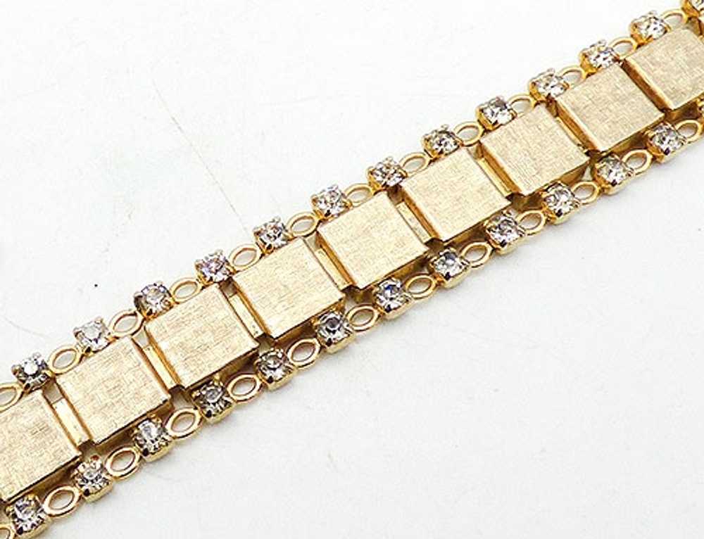 Hobé Gold Tone Panel Bracelet - image 2