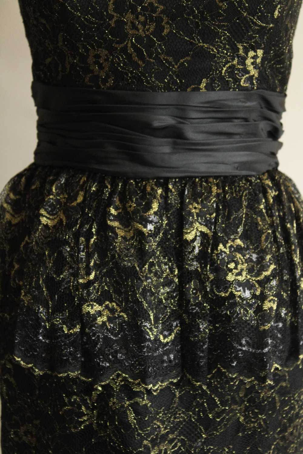 Betsey Johnson Dress, New, Size 6 Black and Gold … - image 4
