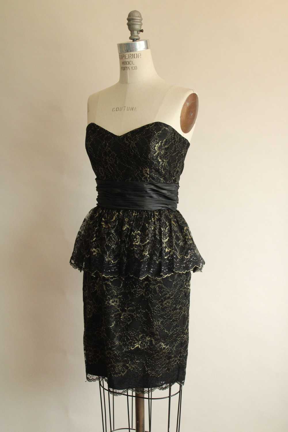 Betsey Johnson Dress, New, Size 6 Black and Gold … - image 7