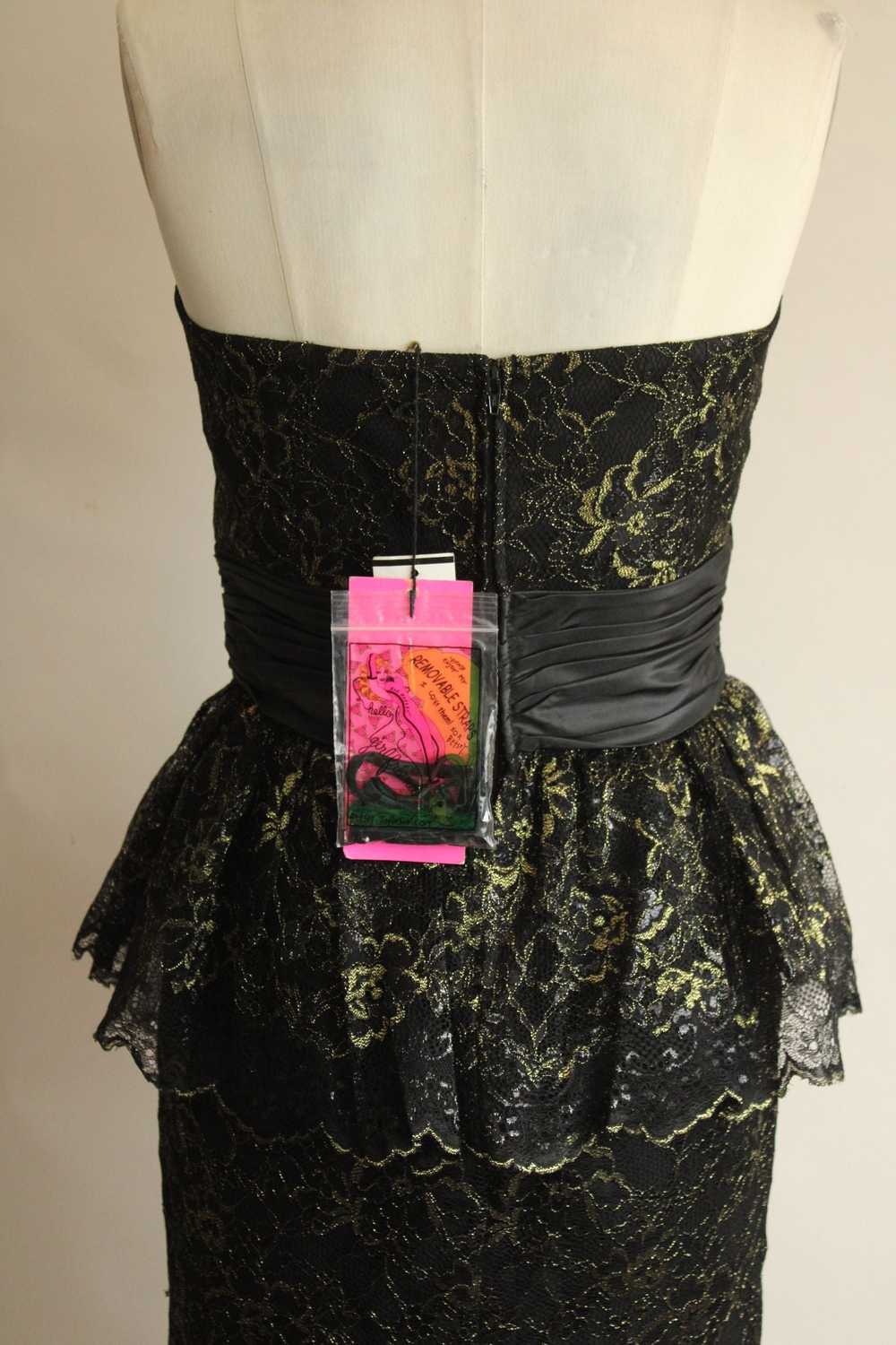 Betsey Johnson Dress, New, Size 6 Black and Gold … - image 9
