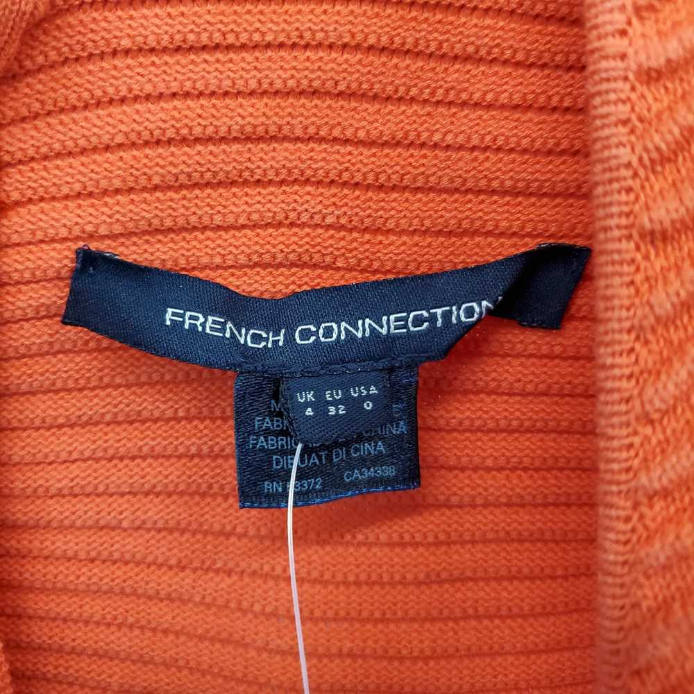French Connection Bright Orange Ribbed Knit Sleev… - image 3