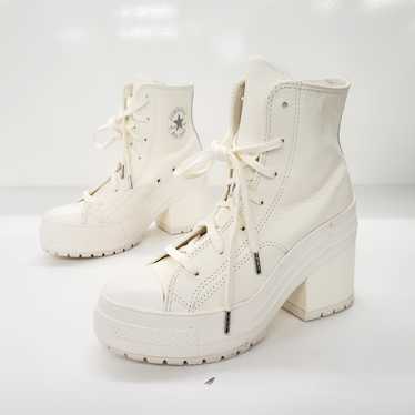 Converse Chuck 70 De Luxe White Leather Heel Snea… - image 1