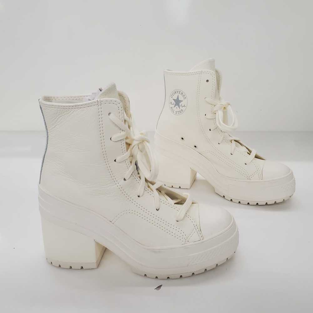 Converse Chuck 70 De Luxe White Leather Heel Snea… - image 3