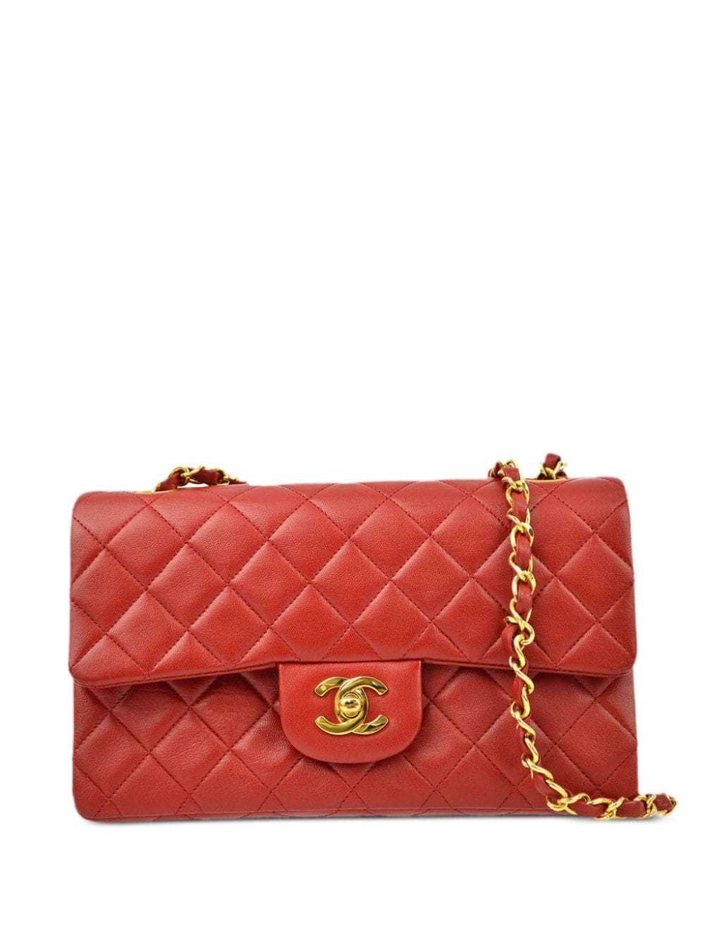 CHANEL Pre-Owned 1990 small Double Flap shoulder … - image 1