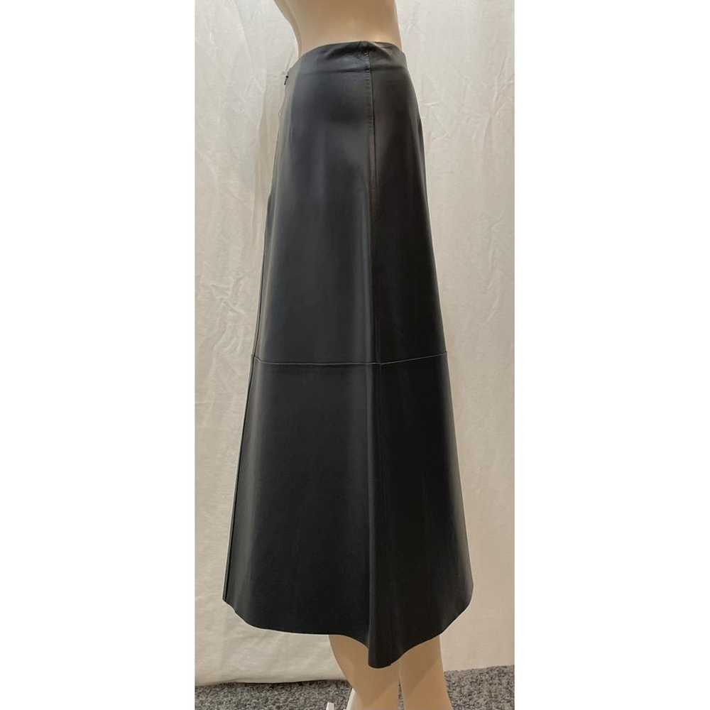 Max Mara Leather mid-length skirt - image 3