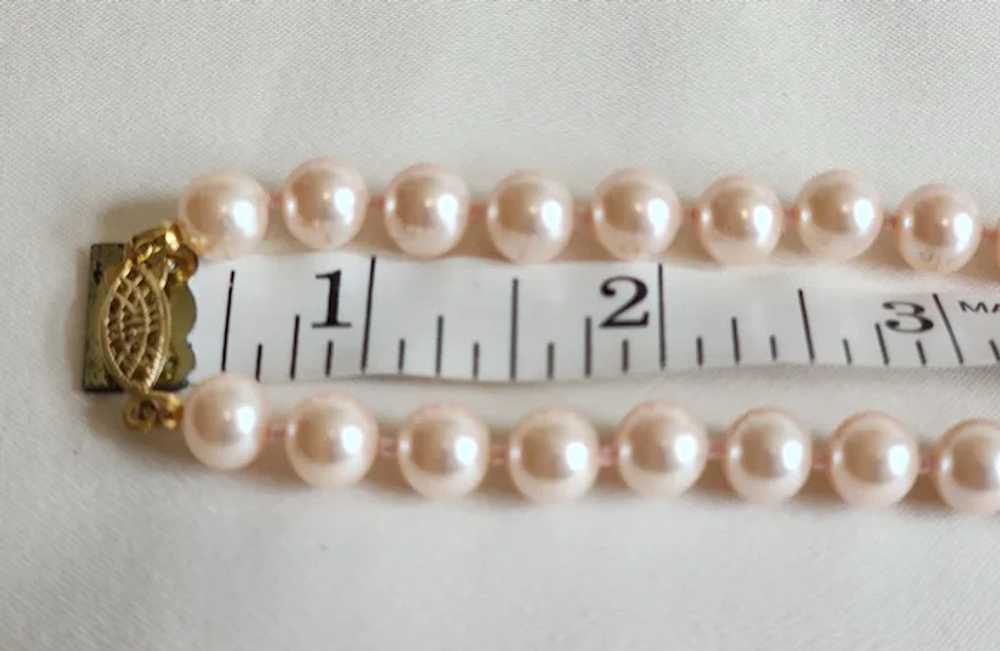 "Vintage Freshwater Pink Pearl Necklace With Fili… - image 6