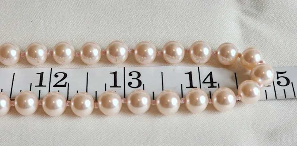 "Vintage Freshwater Pink Pearl Necklace With Fili… - image 7