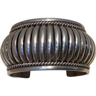 Tommie Charlie (Navajo) Sterling Silver Cuff