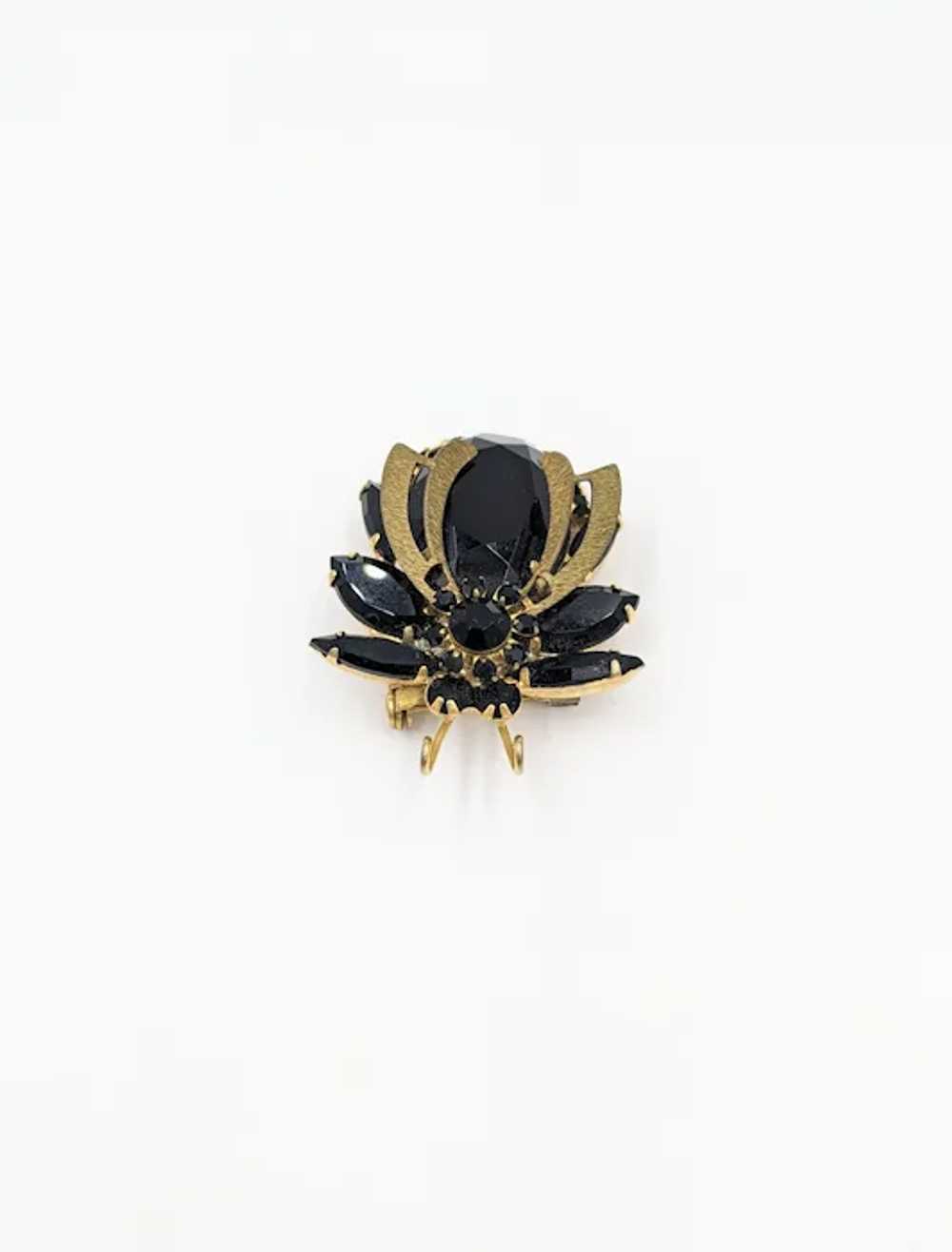 Juliana D&E Black Rhinestone Bug Brooch Sparkling… - image 6