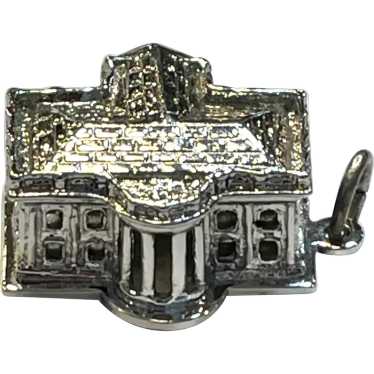 Sterling Silver Three Dimensional White House Char