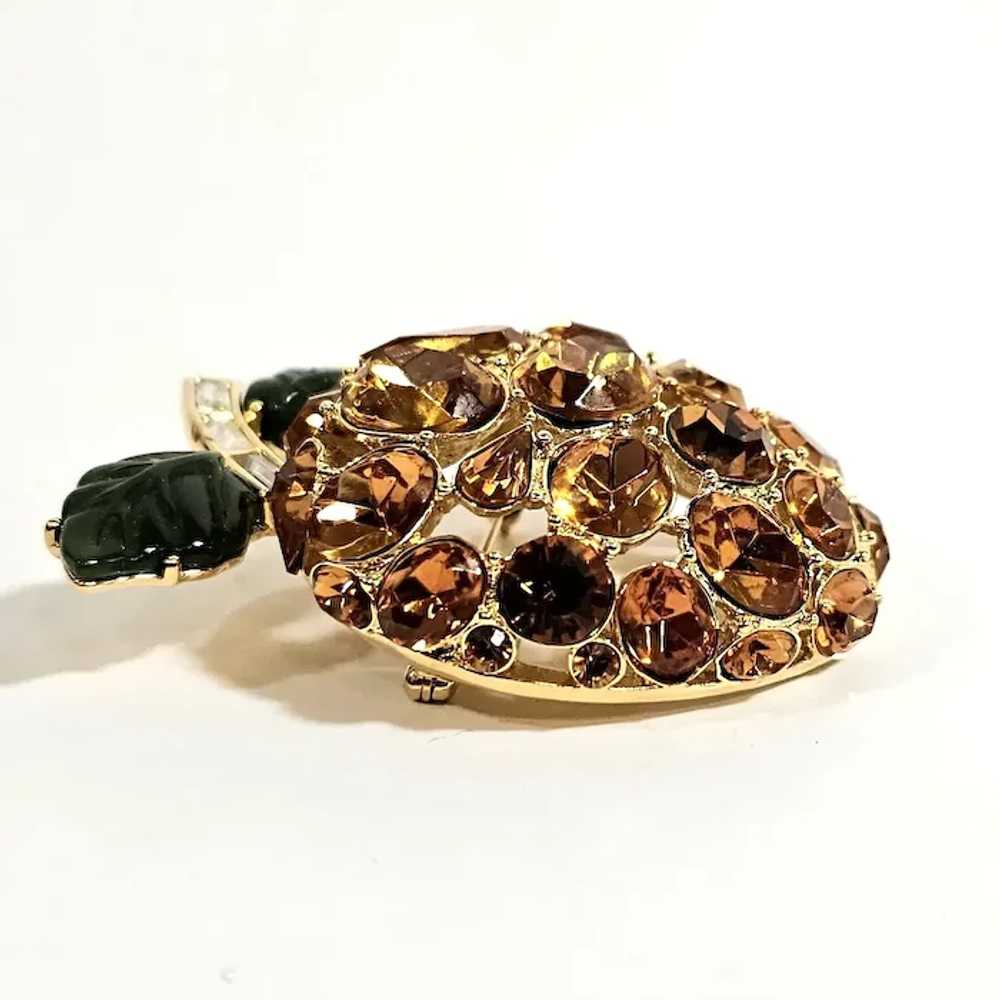 Delicious Vintage KJL Kenneth Lane Golden Rhinest… - image 3