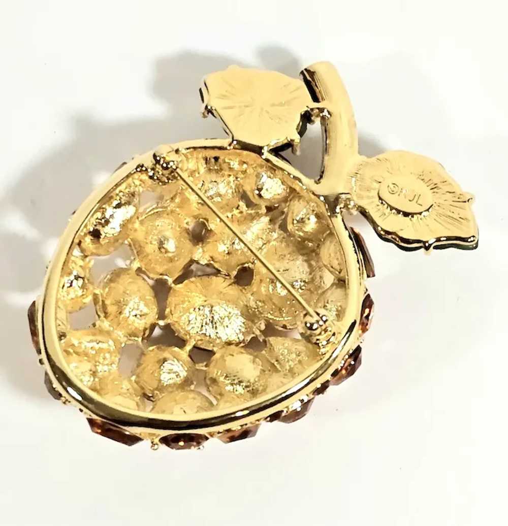 Delicious Vintage KJL Kenneth Lane Golden Rhinest… - image 7