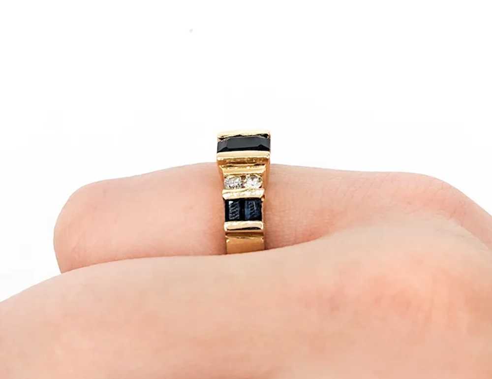 .65ctw Blue sapphire & Diamond Ring In Yellow Gold - image 6