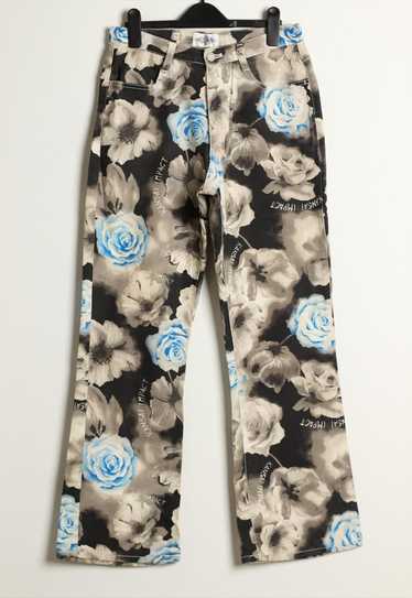 Kansaimpact Vintage Floral Stretch Pants Trousers 